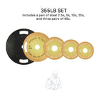Cast Iron Machined 45lb And Calibrated Solid Steel Weight Plate Sets